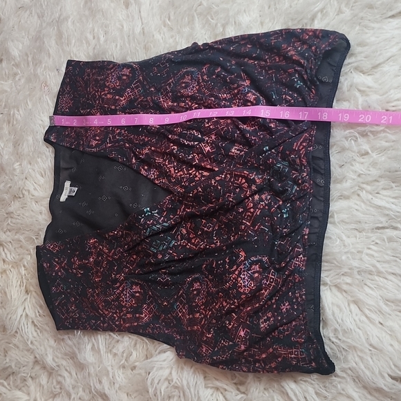 Ecote Surplice Front Mixed Boho Print Sleeveless Chiffon Back Top Medium - Picture 4 of 9